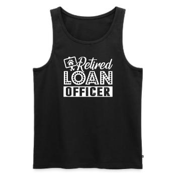 Loan Officer Retired Loan Officer - Men's Premium Organic Tank Top - black - Front - Michal (187cm)