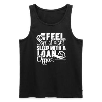 Loan Officer Sleep With A Loan Officer - Men's Premium Organic Tank Top - black - Front - Michal (187cm)