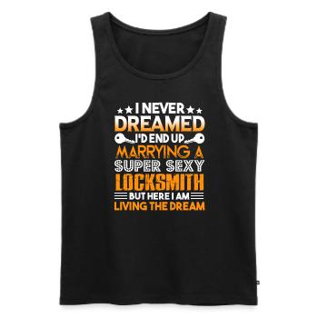 Locksmith Marrying A Super Sexy Locksmith - Men's Premium Organic Tank Top - black - Front - Michal (187cm)
