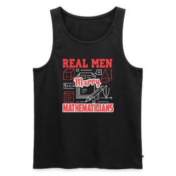 Mathematician Real Men Marry Mathematicians - Men's Premium Organic Tank Top - black - Front - Michal (187cm)