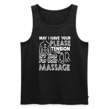 Massage Therapist Time For Your Massage - Men's Premium Organic Tank Top - black - Front - Michal (187cm)
