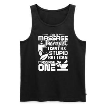 Massage Therapist I Can Massage One - Men's Premium Organic Tank Top - black - Front - Michal (187cm)