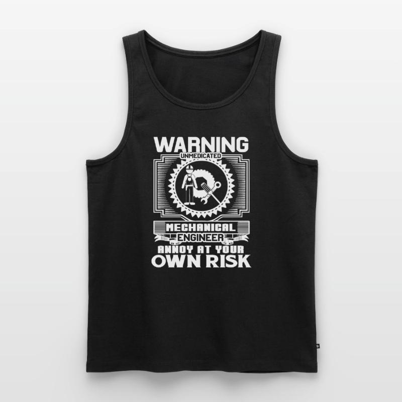 Mechanical Engineer Mechanical Engineer Warning Men's Premium Organic Tank Top