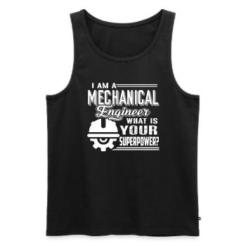 Mechanical Engineer Mechanical Engineer Superpower - Men's Premium Organic Tank Top - black - Front - AI Model Male 178 light (178cm)