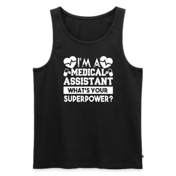 Medical Assistant Medical Assistant Superpower - Men's Premium Organic Tank Top - black - Front - Michal (187cm)