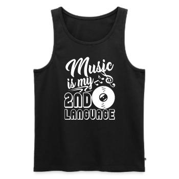 Music Teacher Music Teacher Language - Men's Premium Organic Tank Top - black - Front - Michal (187cm)