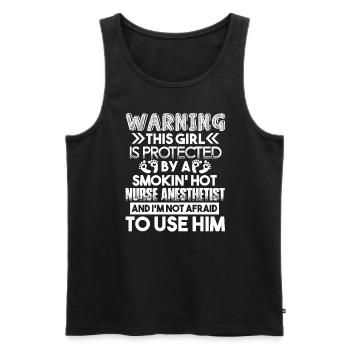 Nurse Anesthetist Protected By Nurse Anesthetist - Men's Premium Organic Tank Top - black - Front - AI Model Male 178 light (178cm)