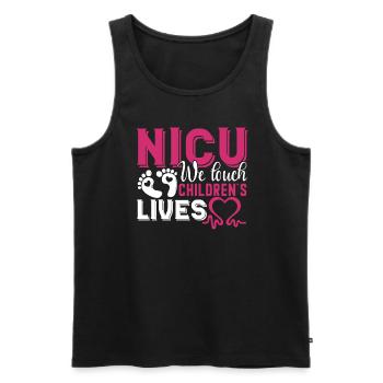 Nicu Nurse Nicu Nurse We Touch Children s Lives - Men's Premium Organic Tank Top - black - Front - Michal (187cm)