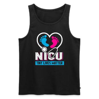 Nicu Nurse Nicu Nurse Tiny Lives Matter - Men's Premium Organic Tank Top - black - Front - Michal (187cm)