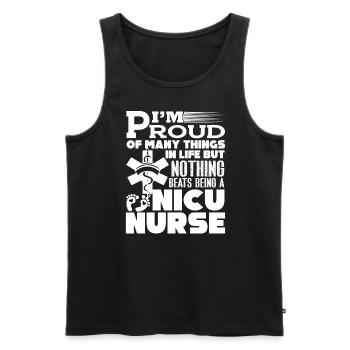 Nicu Nurse Proud Being A Nicu Nurse - Men's Premium Organic Tank Top - black - Front - Michal (187cm)