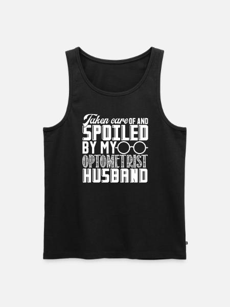 Optometrist Spoiled By Optometrist Husband - Men's Premium Organic Tank Top - black