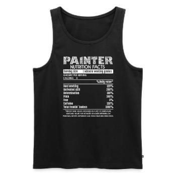Painter Painter Nutrition Facts - Men's Premium Organic Tank Top - black - Front - Michal (187cm)