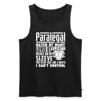 Paralegal Paralegal Loved By Plenty - Men's Premium Organic Tank Top - black - Front - Michal (187cm)