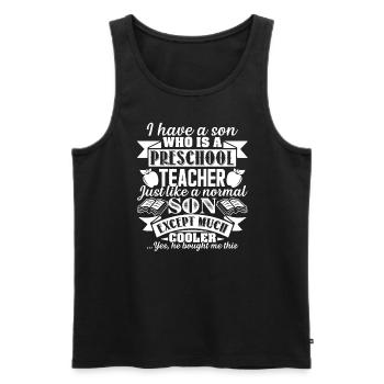 Preschool Teacher Preschool Teacher Son - Men's Premium Organic Tank Top - black - Front - Michal (187cm)