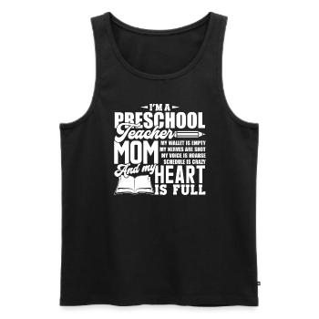 Preschool Teacher Preschool Teacher Mom - Men's Premium Organic Tank Top - black - Front - Michal (187cm)