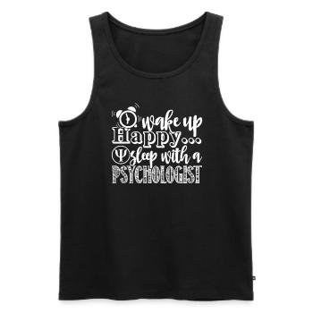 Psychologist Sleep With A Psychologist - Men's Premium Organic Tank Top - black - Front - Michal (187cm)