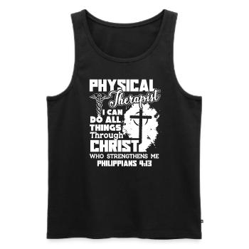Physical Therapist I Can Do All Things - Men's Premium Organic Tank Top - black - Front - Michal (187cm)