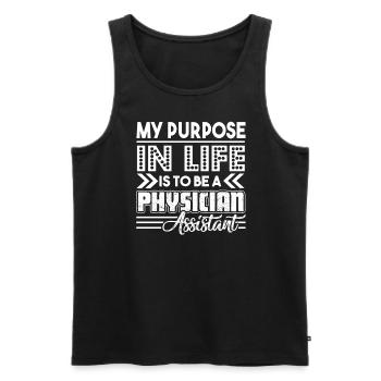 Physician Assistant My Purpose In Life - Men's Premium Organic Tank Top - black - Front - AI Model Male 178 light (178cm)