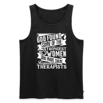 Respiratory Therapist Respiratory Therapist Women - Men's Premium Organic Tank Top - black - Front - AI Model Male 178 light (178cm)
