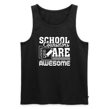 School Counselor School Counselors Are Awesome - Men's Premium Organic Tank Top - black - Front - AI Model Male 178 light (178cm)