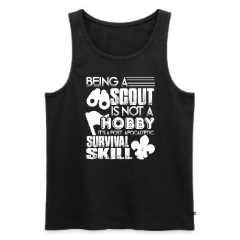 Scouting Scouting Is A Survival Skill - Men's Premium Organic Tank Top - black - Front - Michal (187cm)