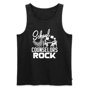 School Counselor School Counselors Rock - Men's Premium Organic Tank Top - black - Front - AI Model Male 178 light (178cm)