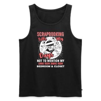 Scrapbook Scrapbooking Fills My Days - Men's Premium Organic Tank Top - black - Front - Michal (187cm)