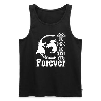 Aikido Aikido Forever - Men's Premium Organic Tank Top - black - Front - Michal (187cm)