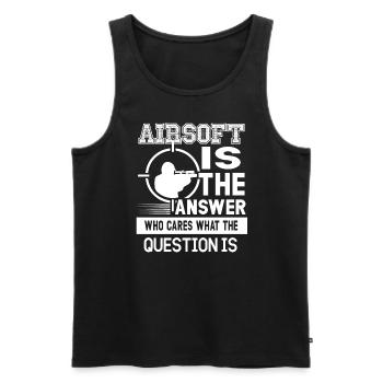 Airsoft Airsoft Is The Answer - Men's Premium Organic Tank Top - black - Front - AI Model Male 178 light (178cm)