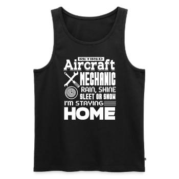 Aircraft Mechanic Retired Aircraft Mechanic - Men's Premium Organic Tank Top - black - Front - Michal (187cm)