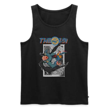 The Sun - Men's Premium Organic Tank Top - black - Front - AI Model Male 178 light (178cm)