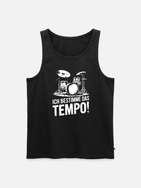 Schlagzeug Drummer Schlagzeuger Schlagzeugspieler - Männer Premium Bio Tank Top - Schwarz