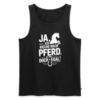 Reiten Reiterin Pferde Jungen Pferdeliebhaber - Männer Premium Bio Tank Top - Schwarz - Vorne - AI Model Male 178 light (178cm)