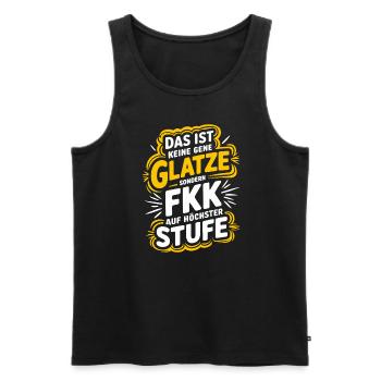Haarausfall Glatze Frisur, Lustiges Glatzenträger - Männer Premium Bio Tank Top - Schwarz - Vorne - AI Model Male 178 light (178cm)