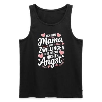 Zwillingsmama Zwillings Mutter Mama von Zwillingen - Männer Premium Bio Tank Top - Schwarz - Vorne - Michal (187cm)