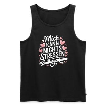 Zwillingsmama Mama von Zwillingen Zwillings Mutter - Männer Premium Bio Tank Top - Schwarz - Vorne - Michal (187cm)