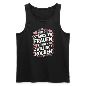 Twin Mom Zwillingsmutter Mama von Zwillingen - Männer Premium Bio Tank Top - Schwarz - Vorne - Michal (187cm)