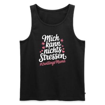 Zwillingsmama Mama von Zwillingen Zwillings Mutter - Männer Premium Bio Tank Top - Schwarz - Vorne - Michal (187cm)