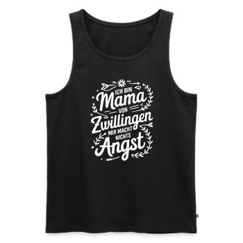 Zwillingsmama Zwillings Mutter Mama von Zwillingen - Männer Premium Bio Tank Top - Schwarz - Vorne - Michal (187cm)