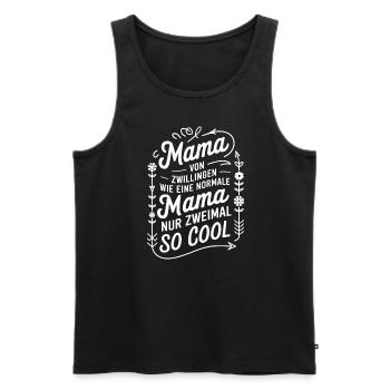 Zwillingsmama Zwillings Mutter Mama von Zwillingen - Männer Premium Bio Tank Top - Schwarz - Vorne - Michal (187cm)