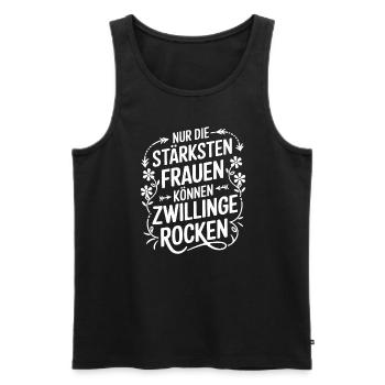 Twin Mom Zwillingsmutter Mama von Zwillingen - Männer Premium Bio Tank Top - Schwarz - Vorne - Michal (187cm)