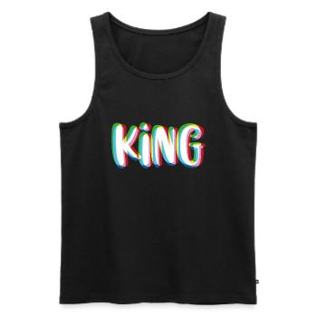 King - chemise partenaire Queen - Débardeur bio Premium Homme - noir - Devant - Michal (187cm)