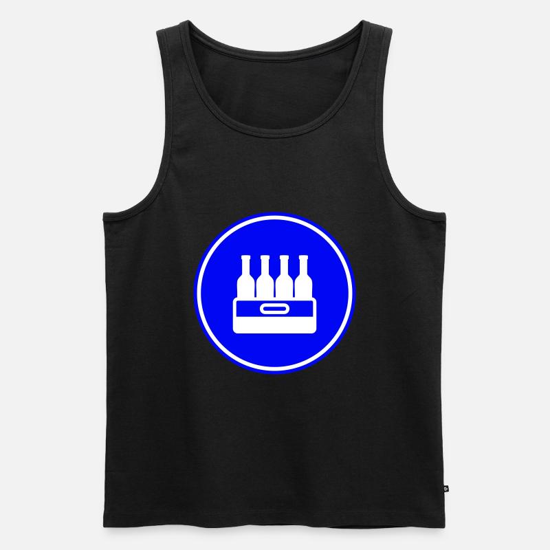 Bierflasche Kiste - Männer Premium Bio Tank Top - Schwarz