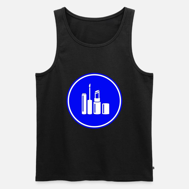 Make Up Kosmetik Icon - Männer Premium Bio Tank Top - Schwarz