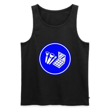 Make Up Kosmetik Icon - Männer Premium Bio Tank Top - Schwarz - Vorne - Michal (187cm)