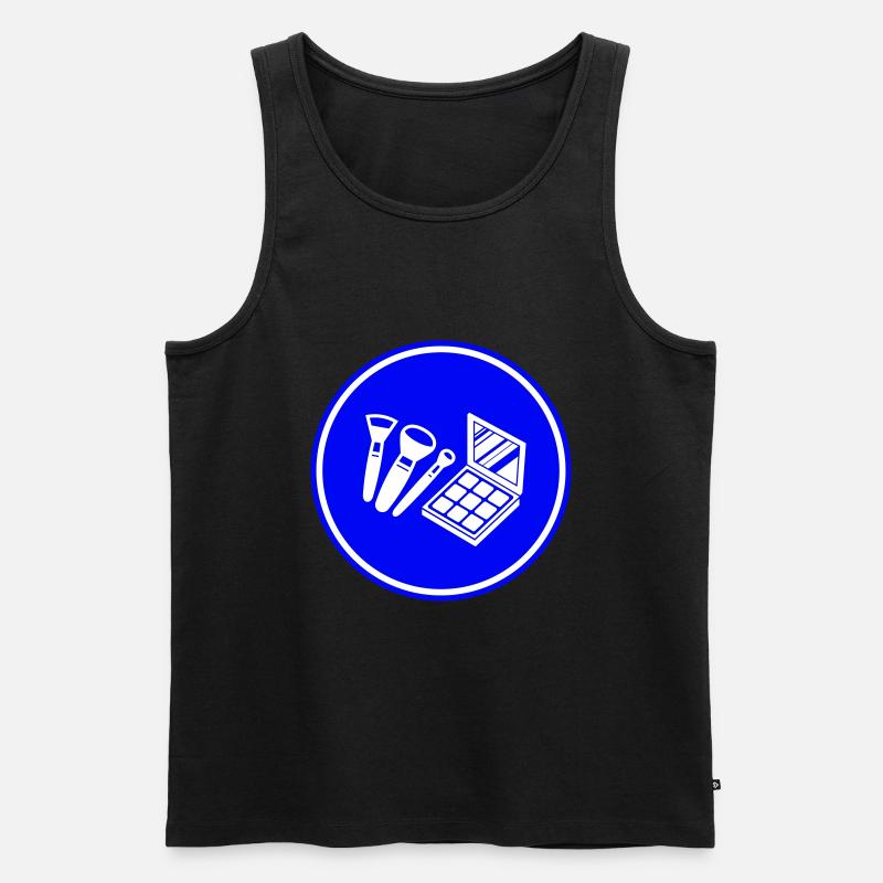 Make Up Kosmetik Icon - Männer Premium Bio Tank Top - Schwarz