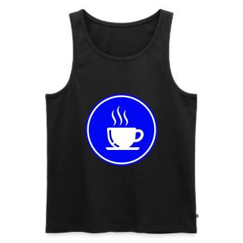 Kaffeetasse - Männer Premium Bio Tank Top - Schwarz - Vorne - Michal (187cm)