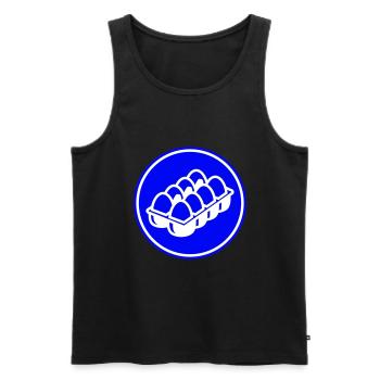 Eier symbol - Männer Premium Bio Tank Top - Schwarz - Vorne - AI Model Male 178 light (178cm)