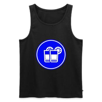 Cocktail Icon - Männer Premium Bio Tank Top - Schwarz - Vorne - Michal (187cm)