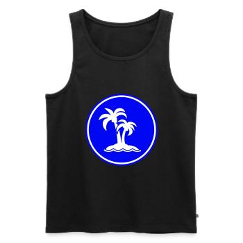 palm island symbol - Men's Premium Organic Tank Top - black - Front - Michal (187cm)